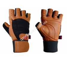 Перчатки Valeo Ocelot Wrist Wrap коричневые S 8660 купить в интернет магазине СпортЛидер