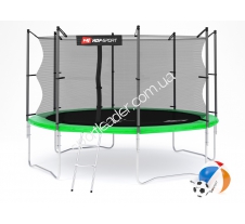 Батут Hop-Sport 12 ft green внутренняя сетка купить в интернет магазине СпортЛидер