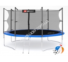 Батут Hop-Sport 14 ft blue внутренняя сетка купить в интернет магазине СпортЛидер