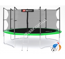 Батут Hop-Sport 14 ft green внутренняя сетка купить в интернет магазине СпортЛидер